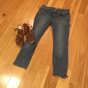 Cabi Jean , crop with zippers at ankles.
